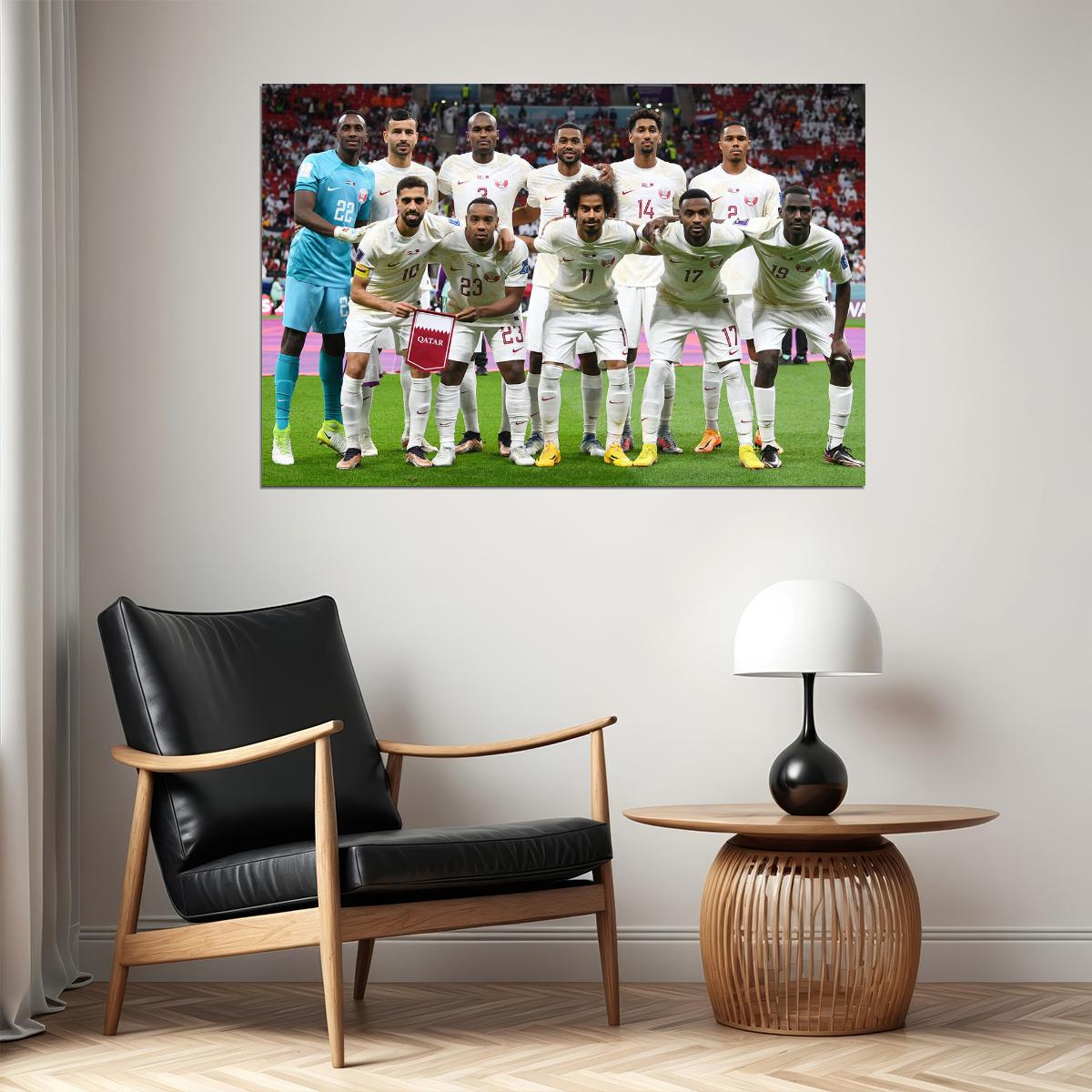 Qatar National Football Team World Cup Poster Wall Art Print Home Wall Decor - xonomax