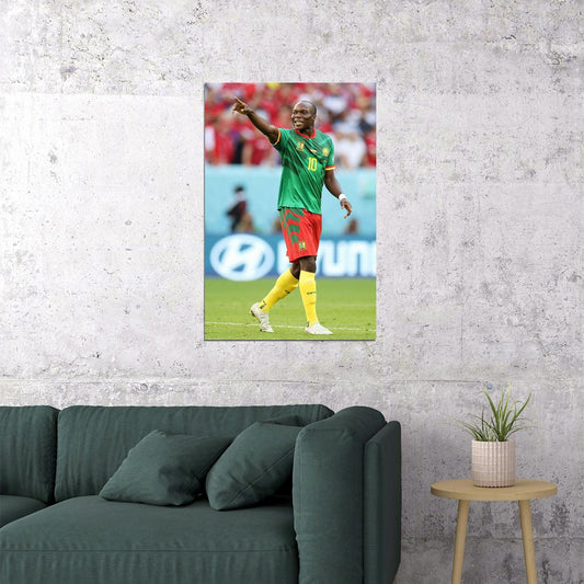 Vincent Aboubakar Goal Celebration Cameroon World Cup Poster Wall Art Print Home Wall Decor - xonomax