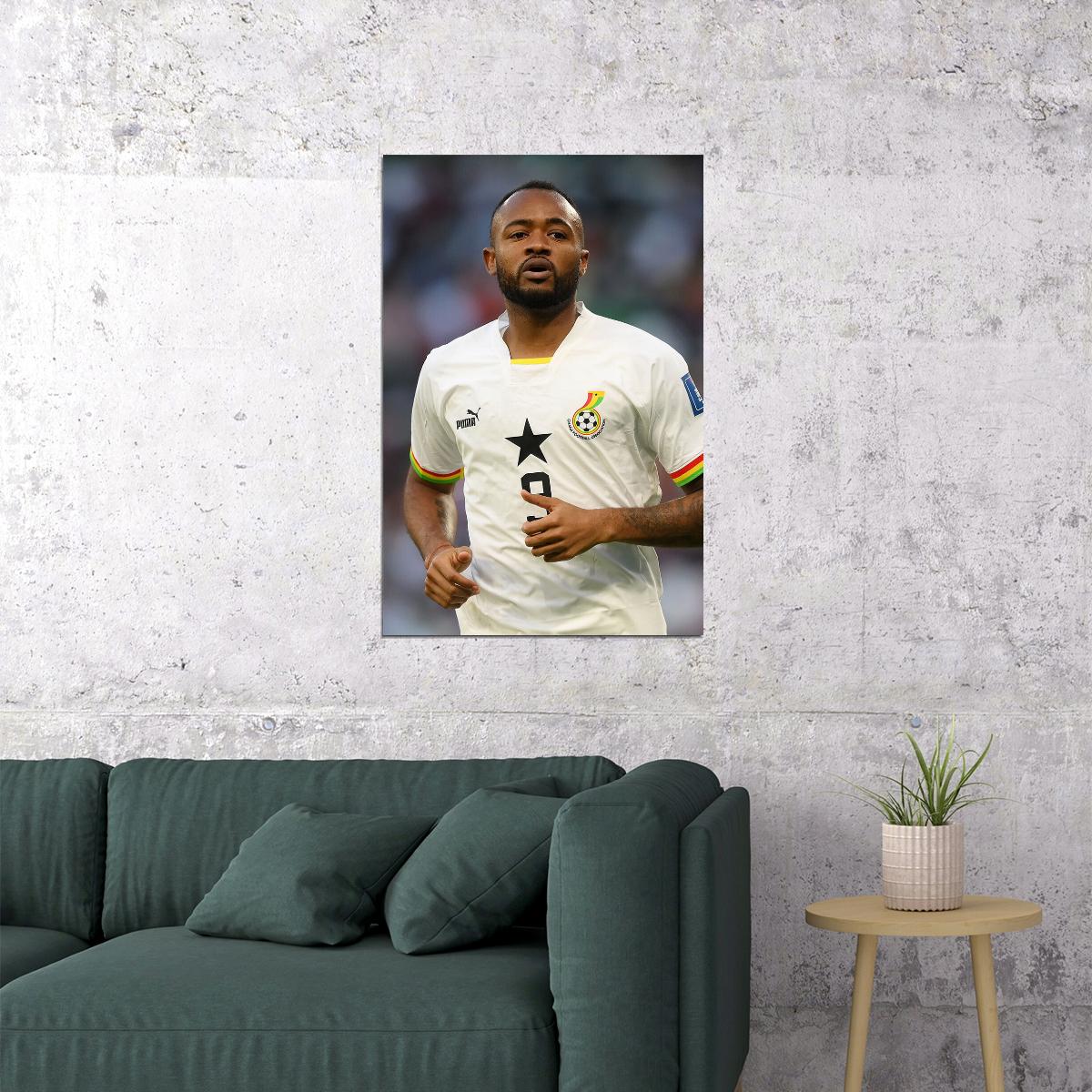Jordan Ayew Ghana National Team World Cup Poster Wall Art Print Home Wall Decor