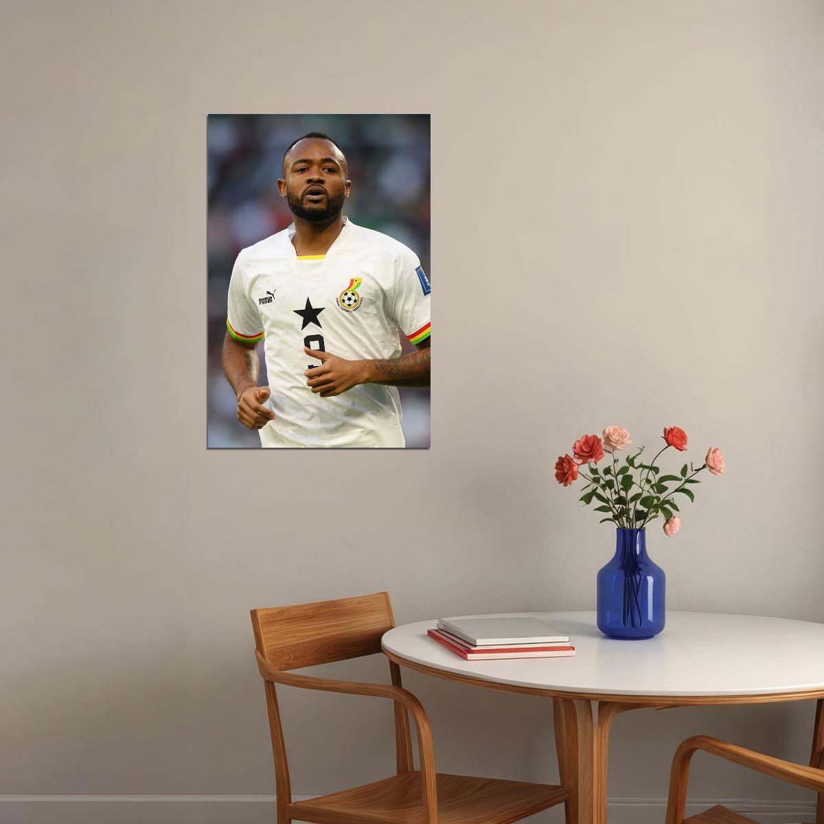 Jordan Ayew Ghana National Team World Cup Poster Wall Art Print Home Wall Decor