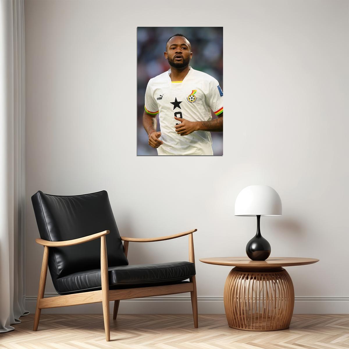 Jordan Ayew Ghana National Team World Cup Poster Wall Art Print Home Wall Decor