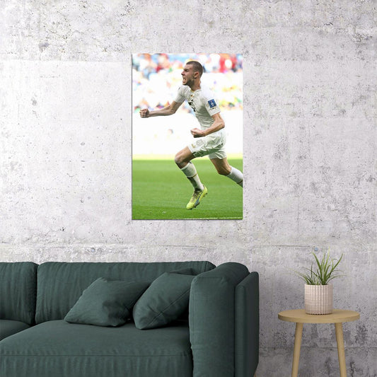 Strahinja Pavlovic Goal Celebration Serbia World Cup Poster Wall Art Print Home Wall Decor - xonomax