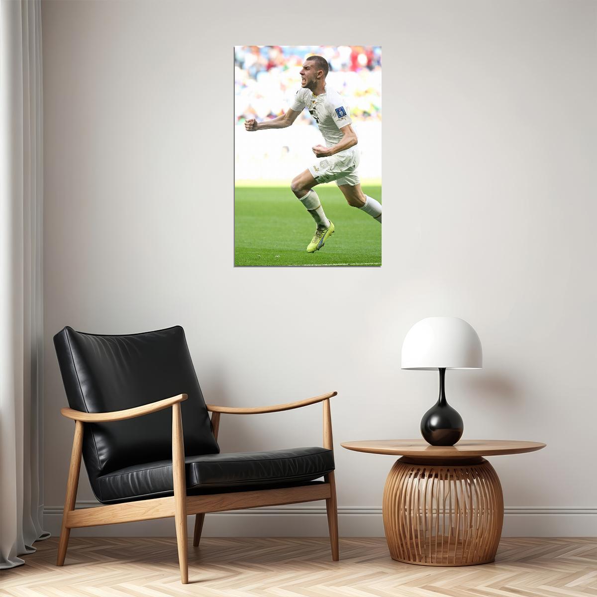 Strahinja Pavlovic Goal Celebration Serbia World Cup Poster Wall Art Print Home Wall Decor - xonomax