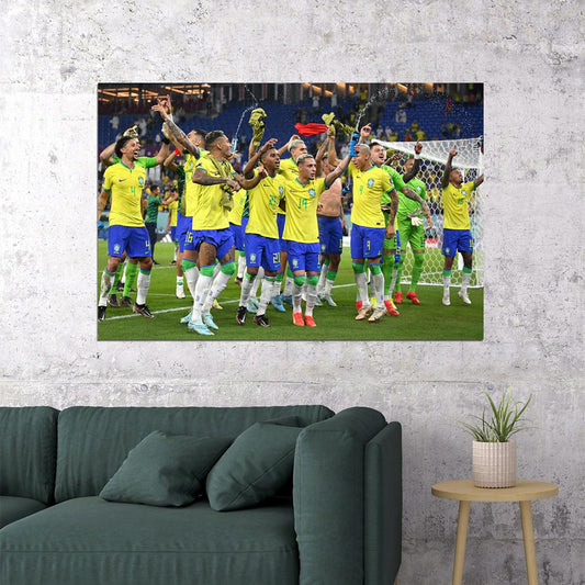 Brazil National Football Team Fans World Cup Poster Wall Art Print Home Wall Decor - xonomax