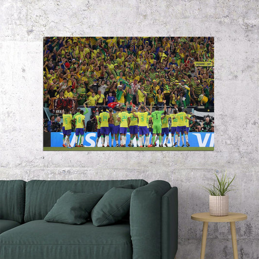 Brazil National Football Team World Cup Poster Wall Art Print Home Wall Decor - xonomax