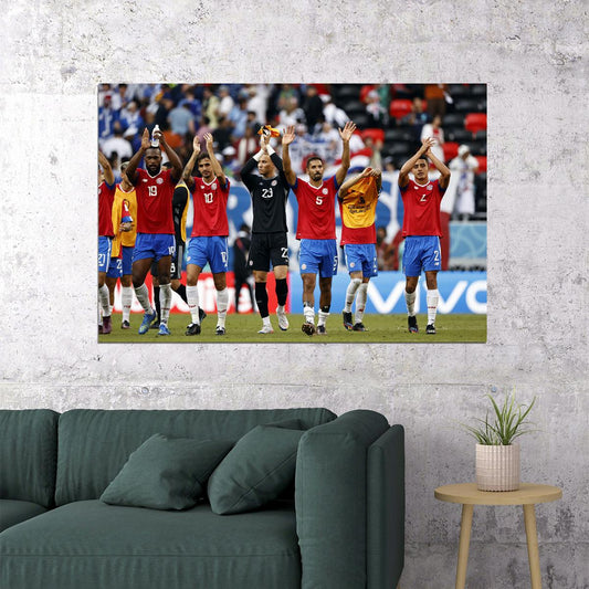 Costa Rica National Football Team World Cup Poster Wall Art Print Home Wall Decor - xonomax