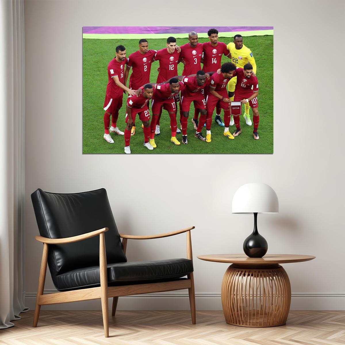 Qatar National Team Fans World Cup Fans Poster Wall Art Print Home Wall Decor - xonomax