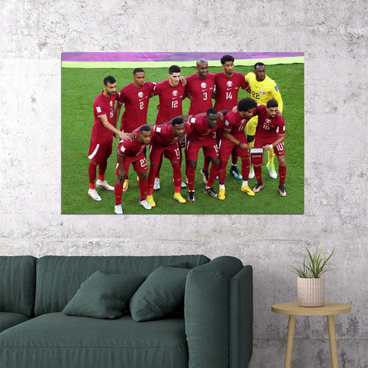Qatar National Team Fans World Cup Fans Poster Wall Art Print Home Wall Decor - xonomax