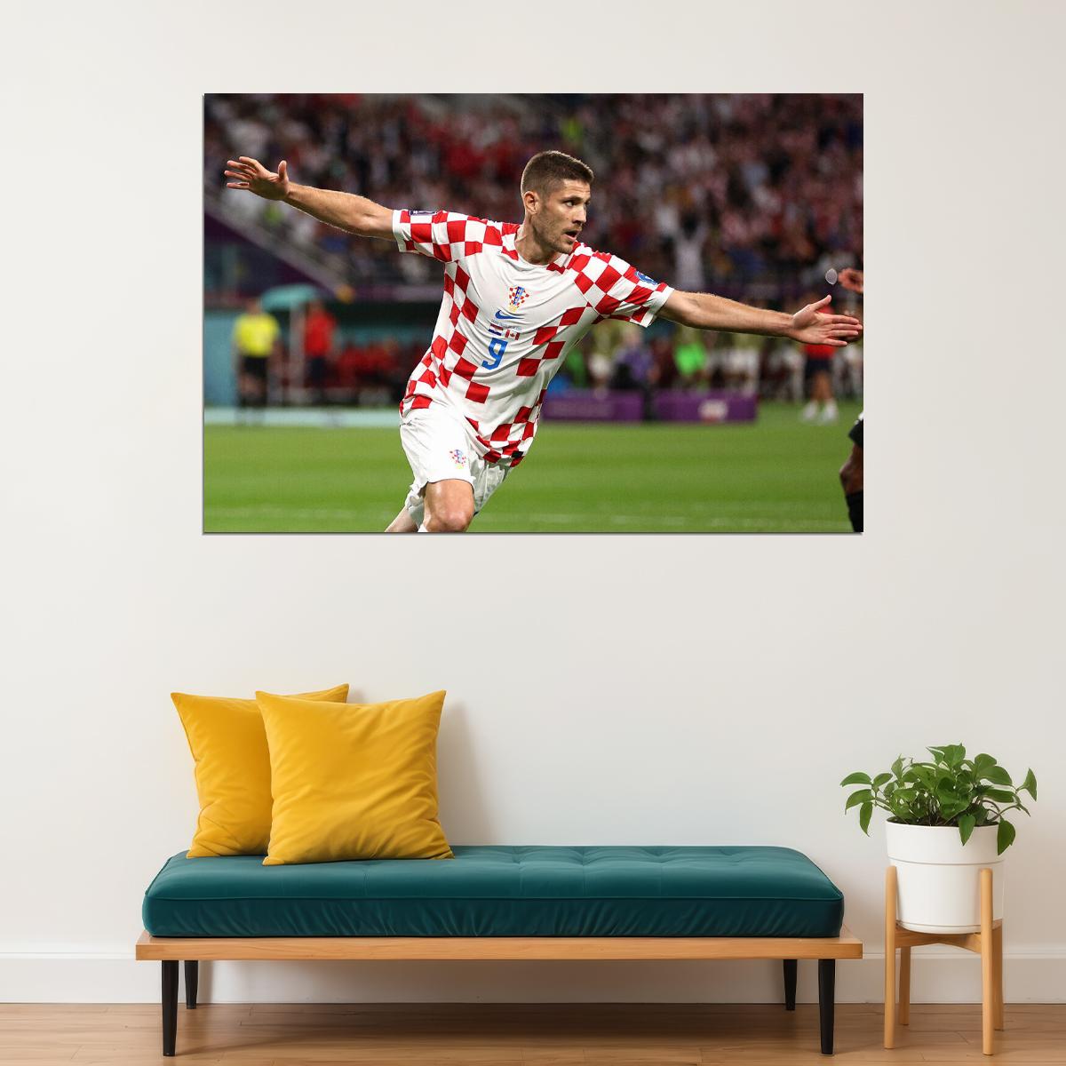 Andrej Kramaric Croatia National Team World Cup Sport Poster Wall Art Print Home Wall Decor - xonomax