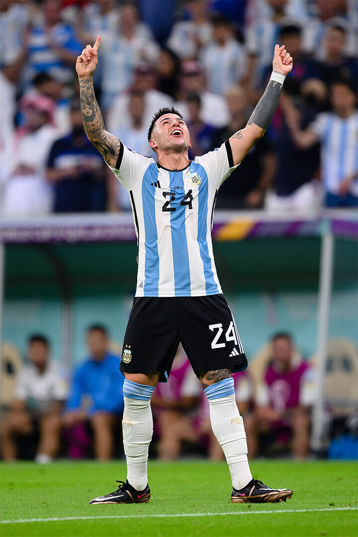 Enzo Fernandez Argentina National Team World Cup Poster Wall Art Print Home Wall Decor - xonomax