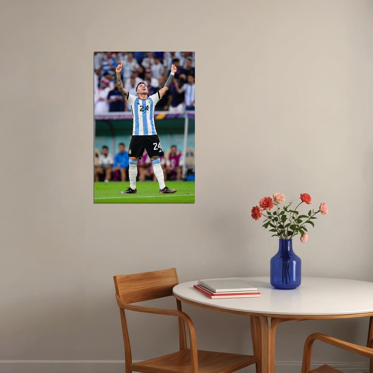 Enzo Fernandez Argentina National Team World Cup Poster Wall Art Print Home Wall Decor - xonomax