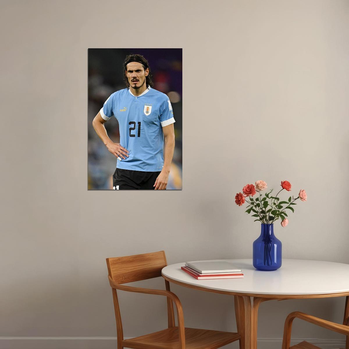 Edinson Cavani Uruguay National Team World Cup Poster Wall Art Print Home Wall Decor - xonomax