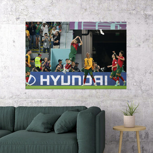 Cristiano Ronaldo Goal Celebration Portugal Poster Wall Art Print Home Wall Decor - xonomax