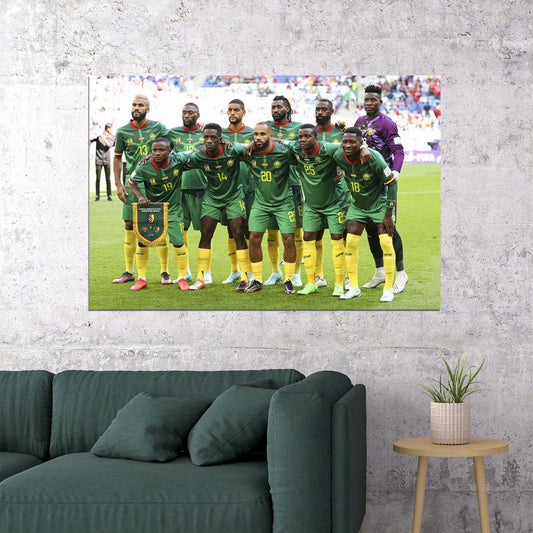 Cameroon National Football Team World Cup Qatar 2022 Poster Wall Art Print Home Wall Decor - xonomax