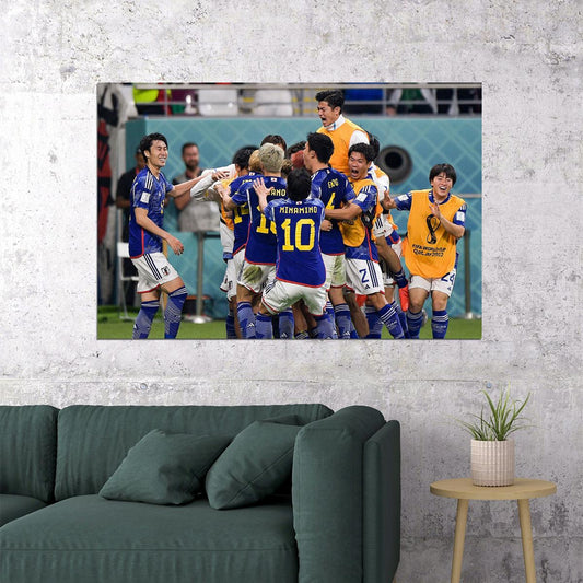 Japan National Team World Cup Qatar 2022 Poster Wall Art Print Home Wall Decor - xonomax