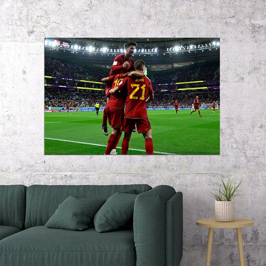Spain National Team World Cup Qatar 2022 Poster Wall Art Print Home Wall Decor - xonomax