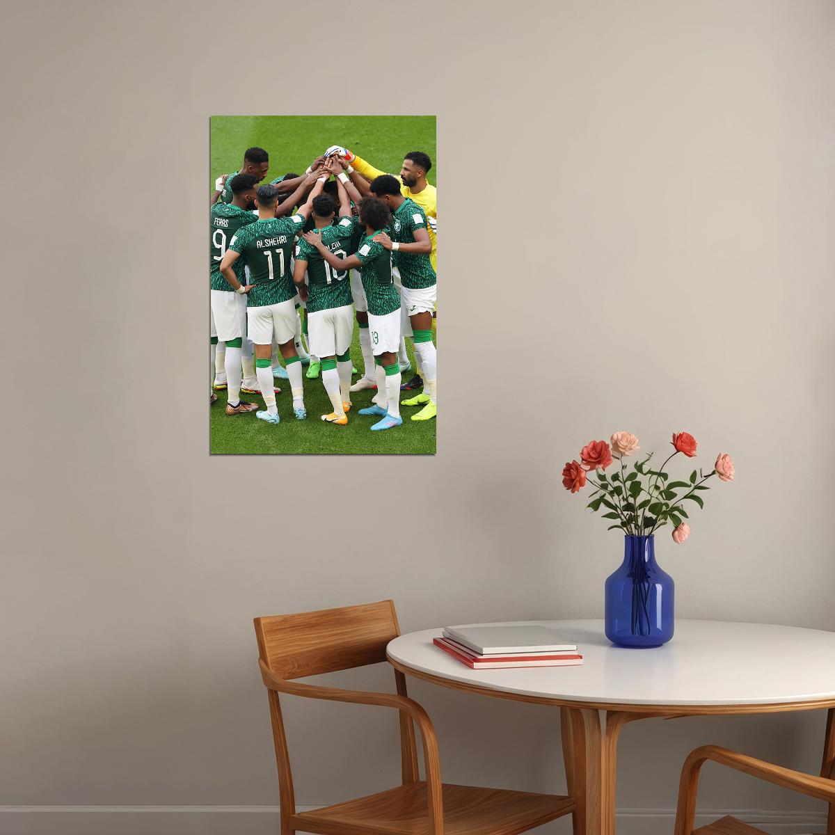 Saudi Arabia National Football Team World Soccer Fans Poster Wall Art Print Home Wall Decor - xonomax