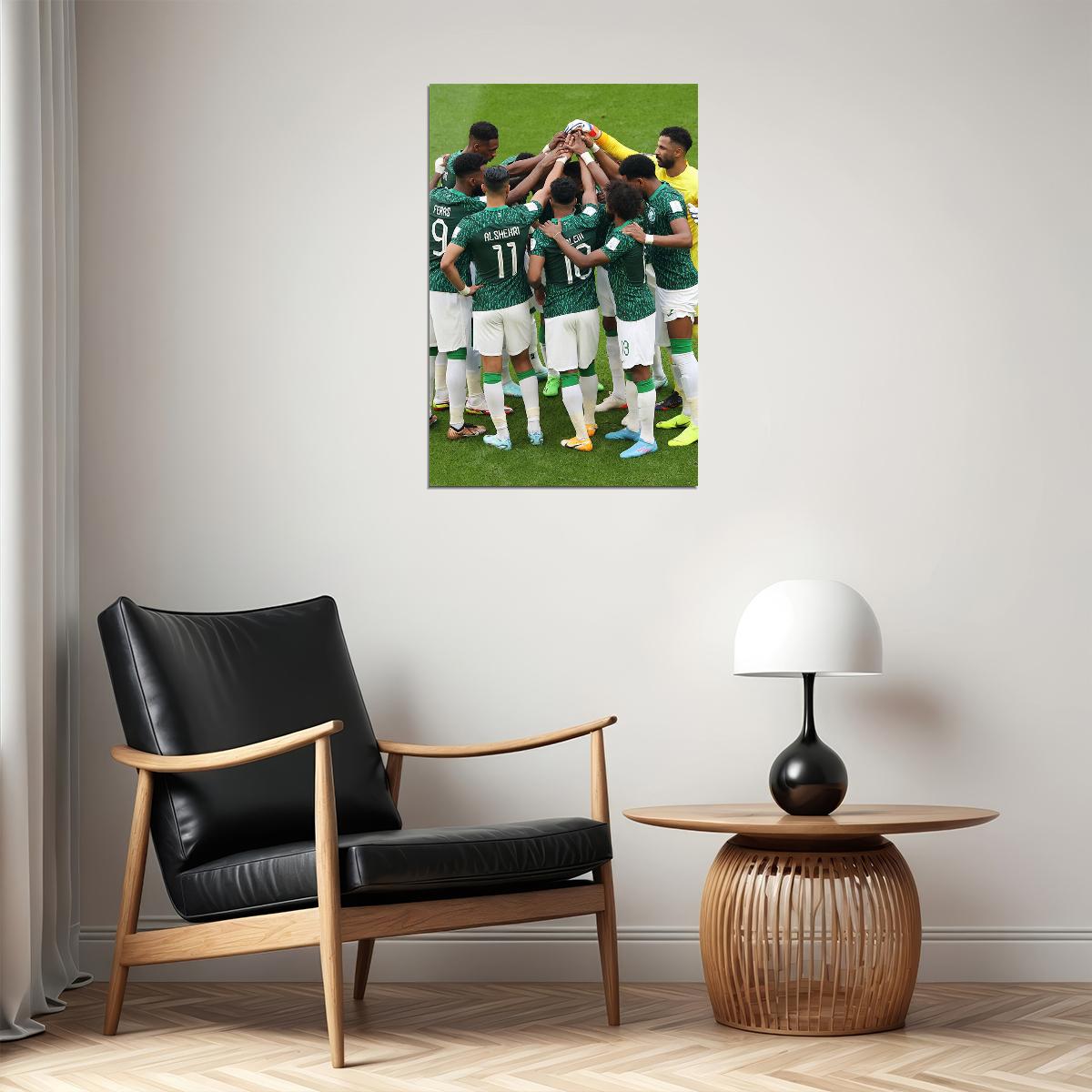 Saudi Arabia National Football Team World Soccer Fans Poster Wall Art Print Home Wall Decor - xonomax