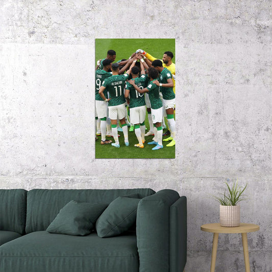 Saudi Arabia National Football Team World Soccer Fans Poster Wall Art Print Home Wall Decor - xonomax