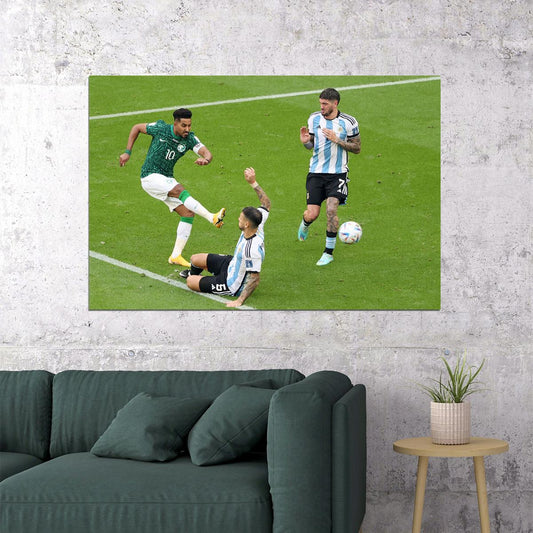 Salem Aldawsari Saudi Arabia National Team World Soccer Fans Poster Wall Art Print Home Wall Decor - xonomax