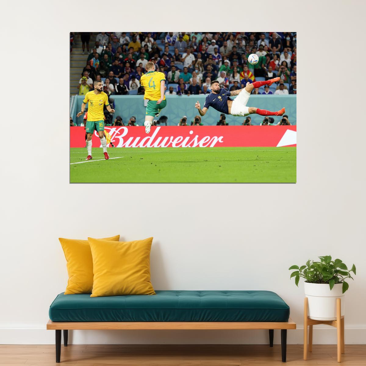 Olivier Giroud France National Team World Soccer Fans Poster Wall Art Print Home Wall Decor - xonomax