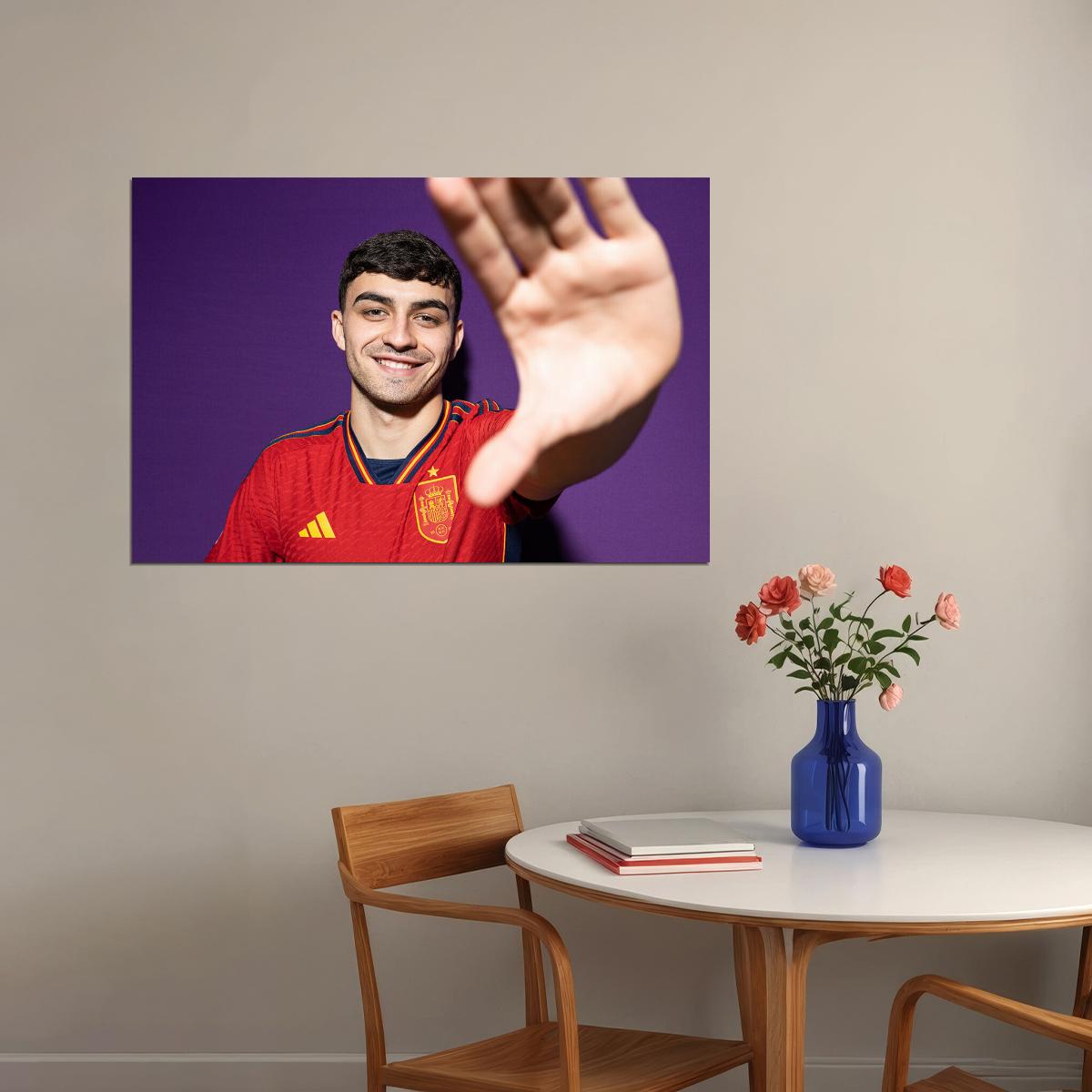 Pedri Spain World Soccer Fans 2022 Footballer Poster Wall Art Print Home Wall Decor - xonomax