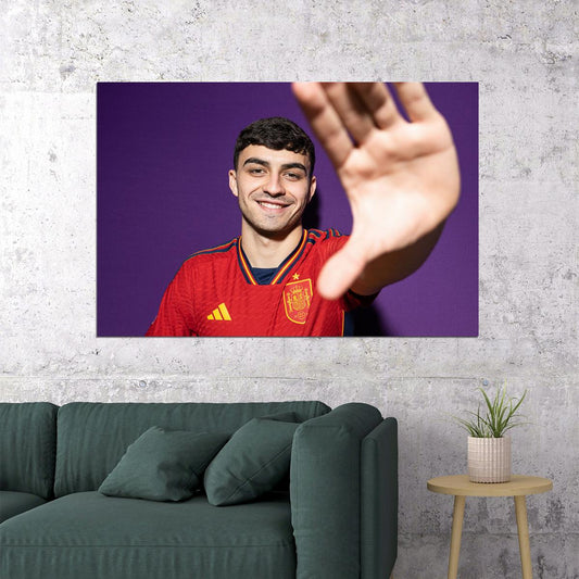 Pedri Spain World Soccer Fans 2022 Footballer Poster Wall Art Print Home Wall Decor - xonomax