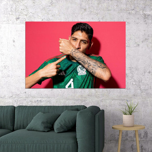 Edson Alvarez Mexico World Soccer Fans 2022 Poster Wall Art Print Home Wall Decor - xonomax