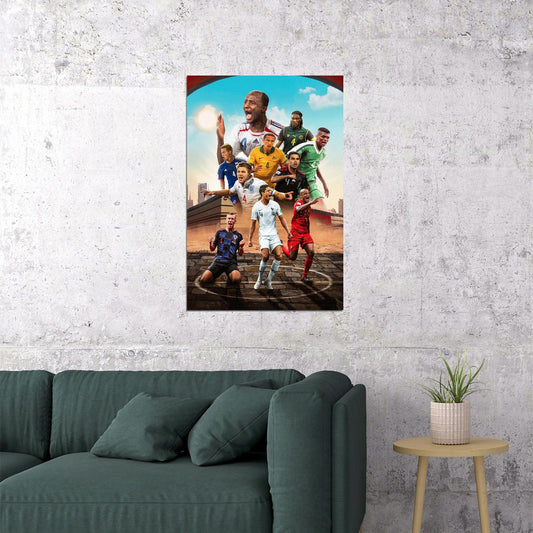 Soccer Number 4 Vieira Kanu Cahill Marquez Gerrard Poster Wall Art Print Home Wall Decor - xonomax