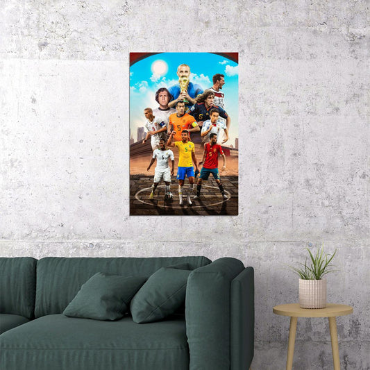 Soccer Number 5 Cannavaro Puyol Beckenbauer Bronckhorst Poster Wall Art Print Home Wall Decor - xonomax