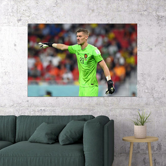 Andries Noppert Netherlands World Soccer 2022 Poster Wall Art Print Home Wall Decor - xonomax