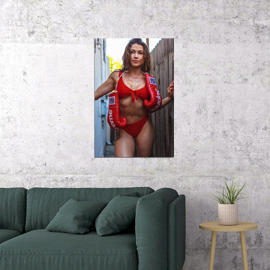 Melissa Wolfe Muscle Building Sports Star Poster Wall Art Print Home Wall Decor - xonomax