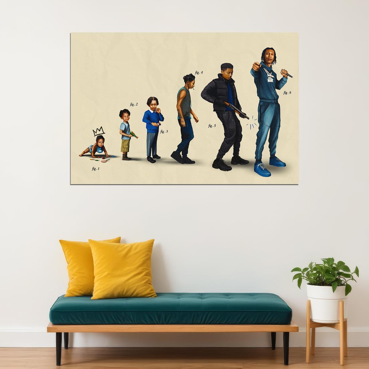 Digga D Rapper Noughty By Nature Mixtape Poster Wall Art Print Home Wall Decor - xonomax
