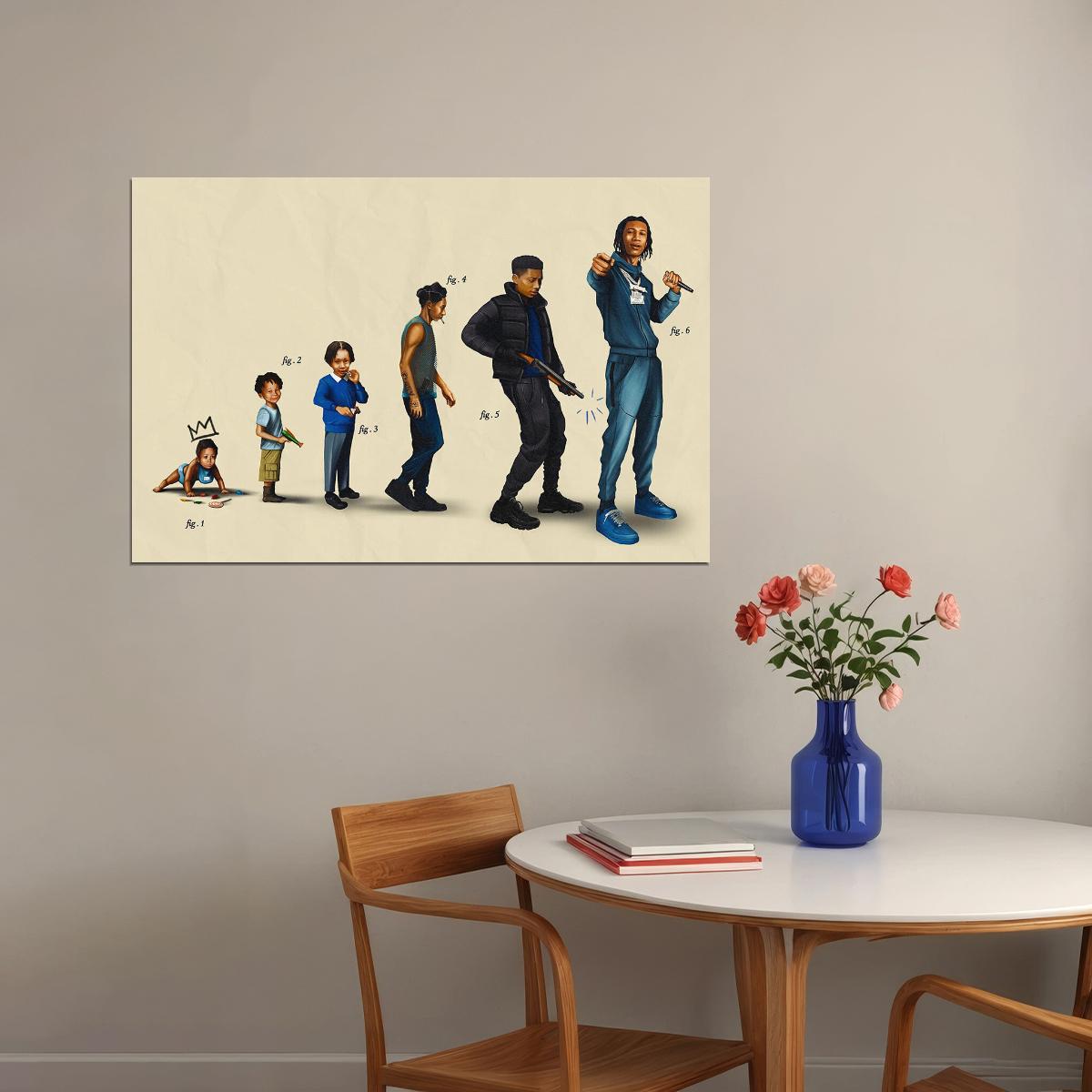 Digga D Rapper Noughty By Nature Mixtape Poster Wall Art Print Home Wall Decor - xonomax