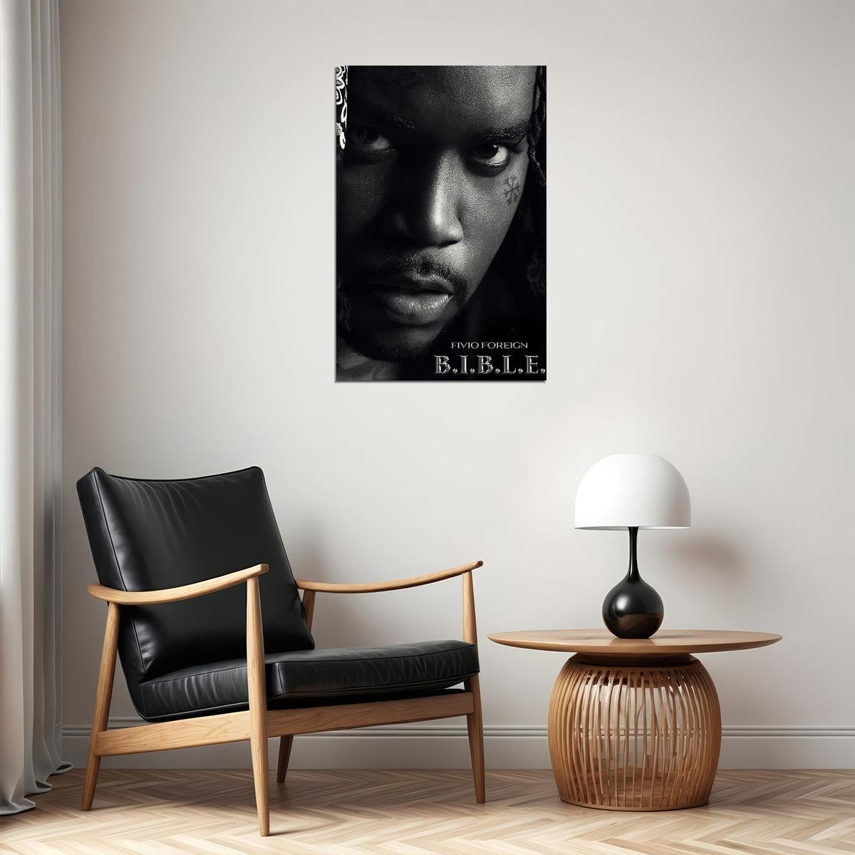 Fivio Foreign American Rapper B.i.b.l.e. Album Poster Wall Art Print Home Wall Decor - xonomax