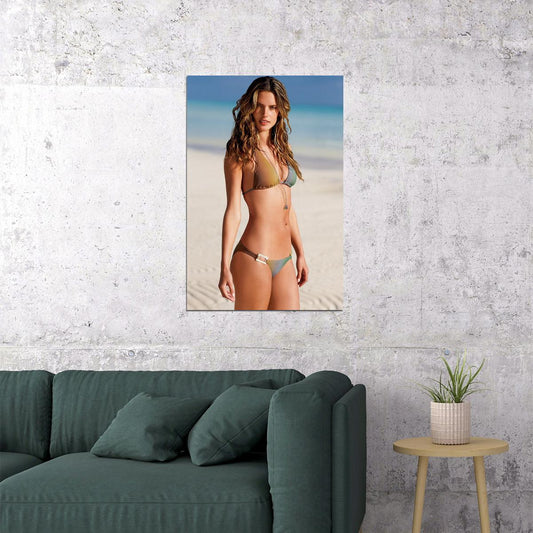 Alessandra Ambrosio Brazilian Model Artist Poster Wall Art Print Home Wall Decor - xonomax