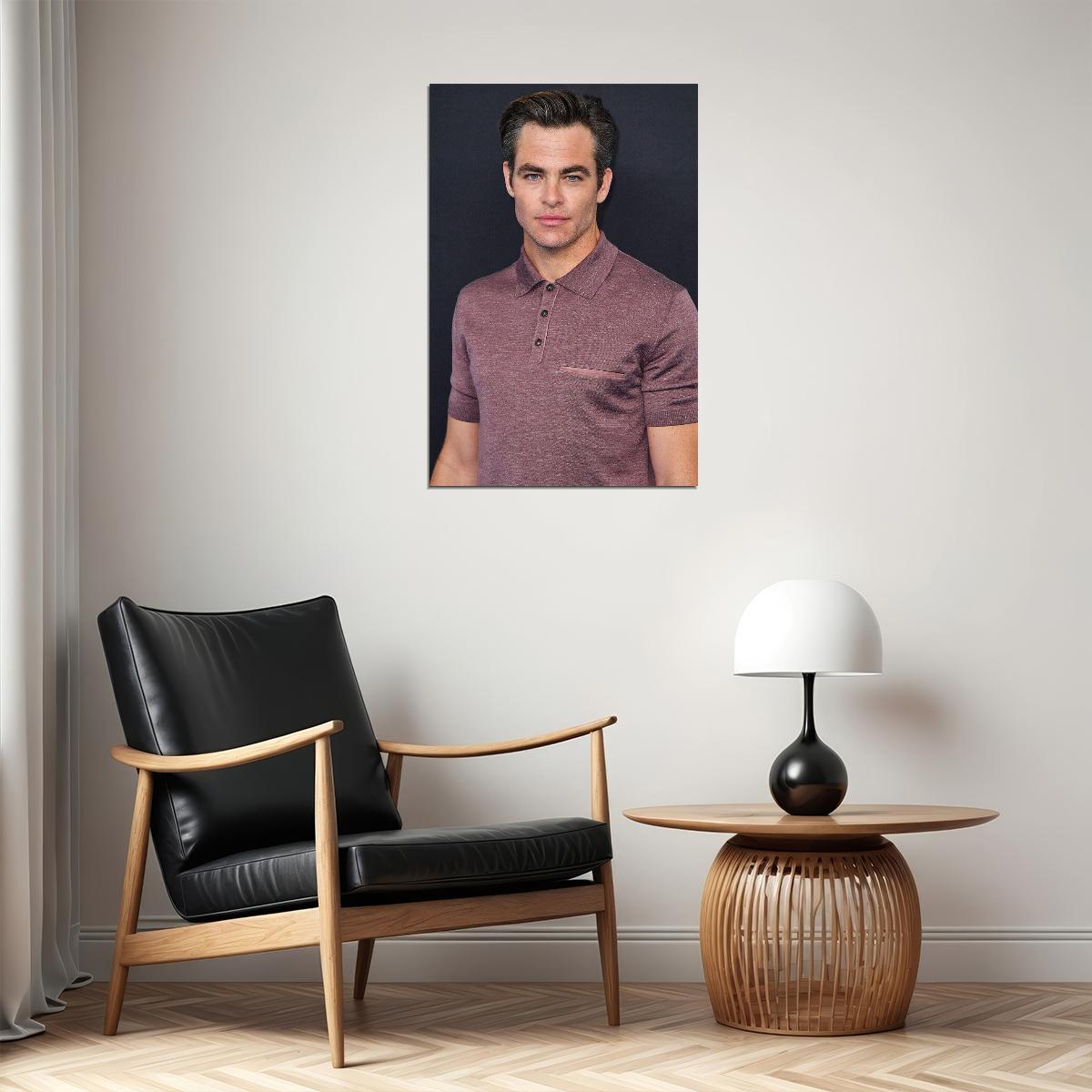 Chris Pine American Cinema Actor Famous Artist Poster Wall Art Print Home Wall Decor - xonomax