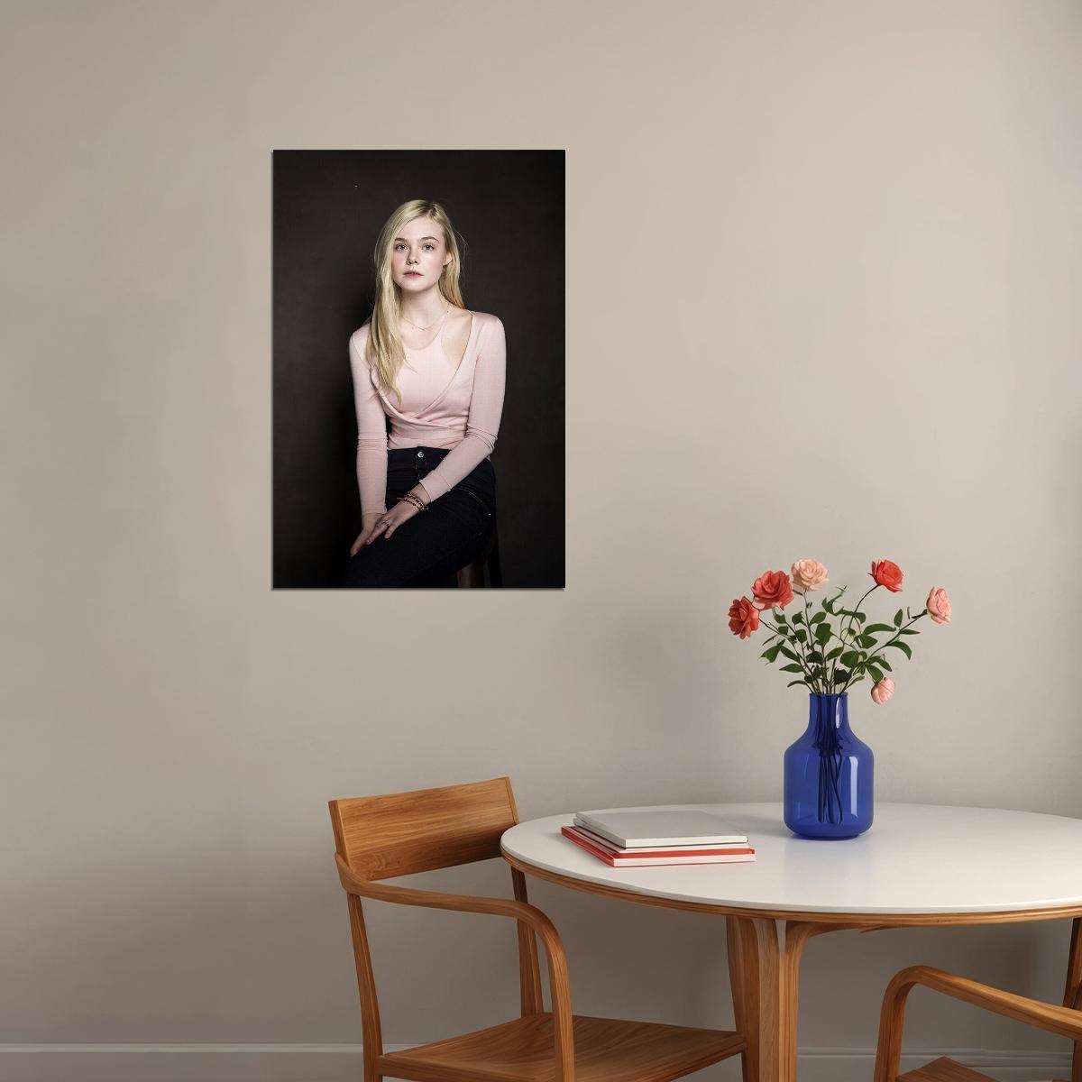 Elle Fanning Celebrity Cinema Actor Star Poster Wall Art Print Home Wall Decor - xonomax