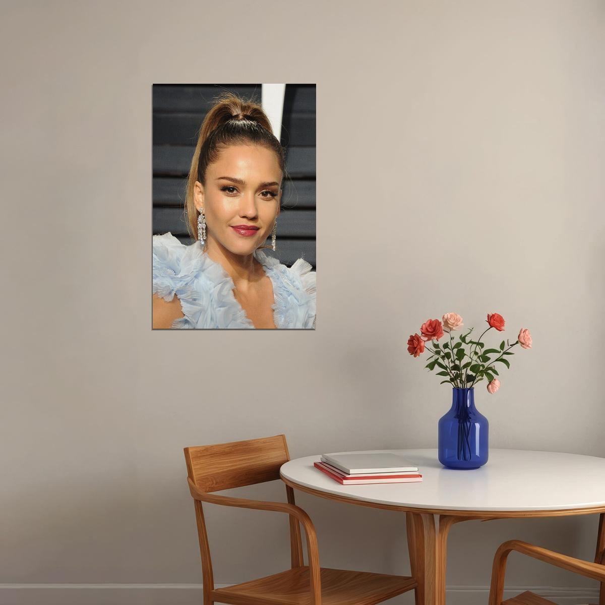 Jessica Alba Celebrity Cinema Actress Idol Poster Wall Art Print Home Wall Decor