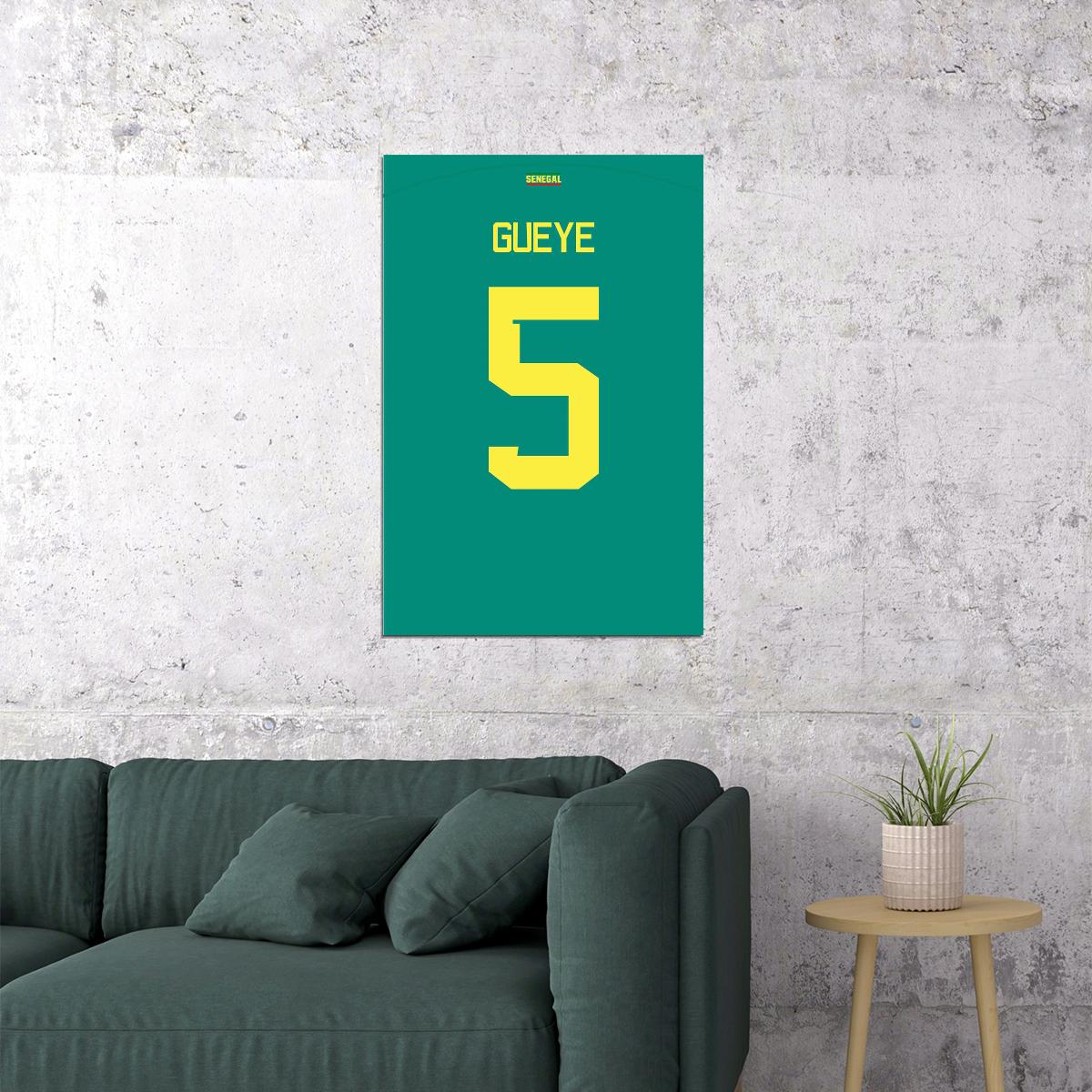 Senegal #5 Idrissa Gueye World Soccer Championship Poster Wall Art Print Home Wall Decor