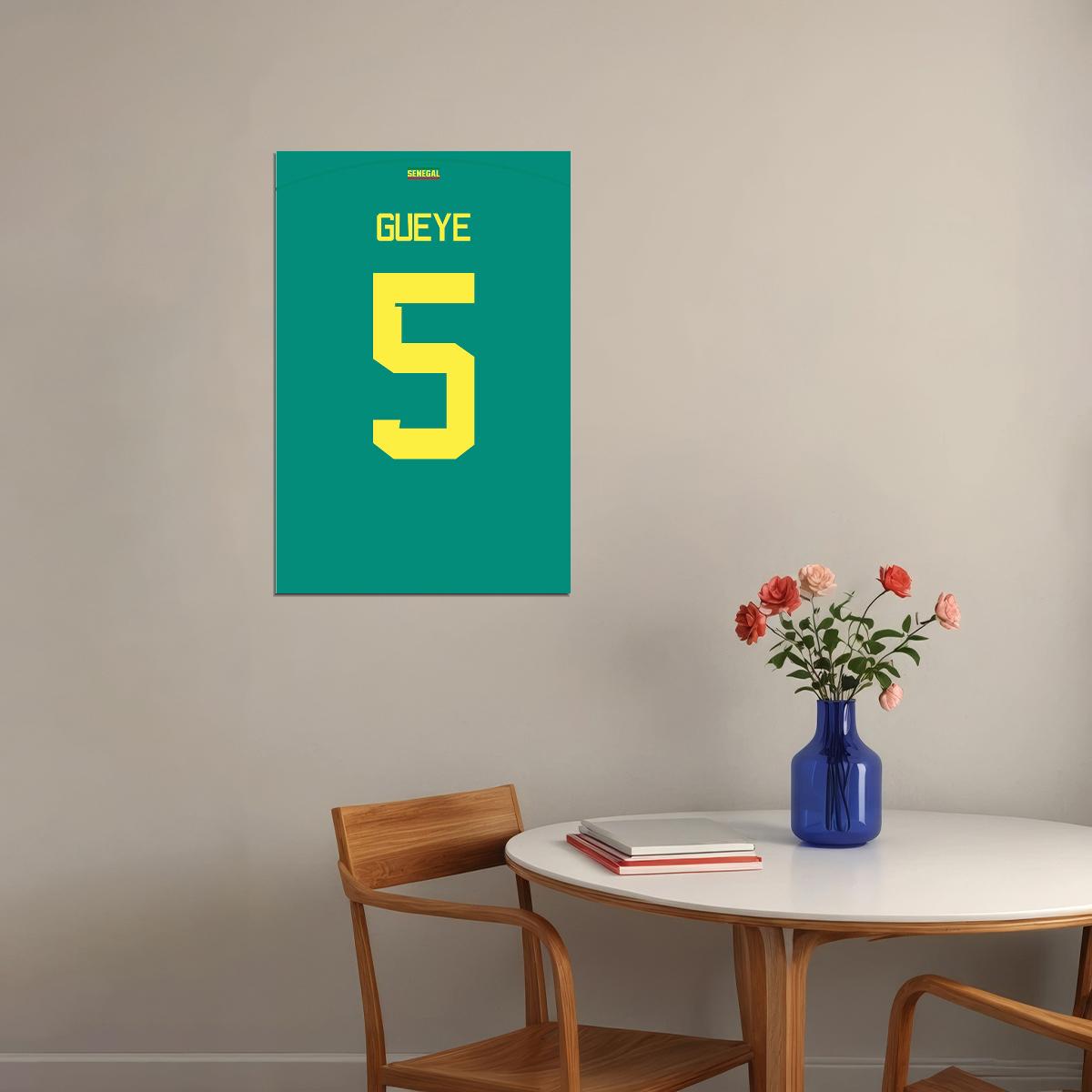 Senegal #5 Idrissa Gueye World Soccer Championship Poster Wall Art Print Home Wall Decor