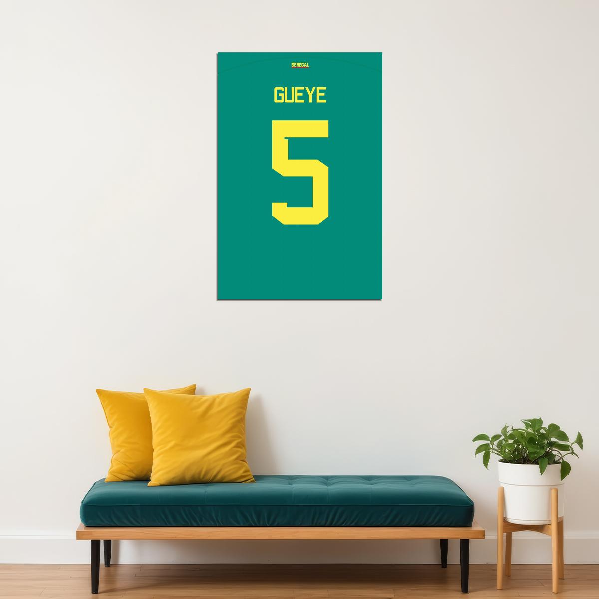 Senegal #5 Idrissa Gueye World Soccer Championship Poster Wall Art Print Home Wall Decor