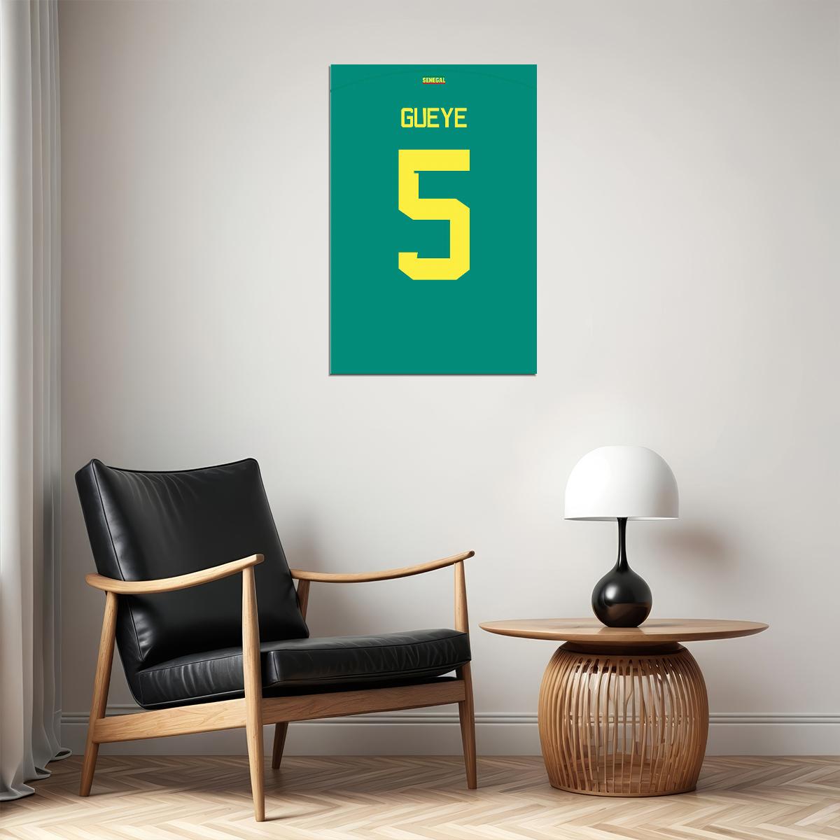 Senegal #5 Idrissa Gueye World Soccer Championship Poster Wall Art Print Home Wall Decor