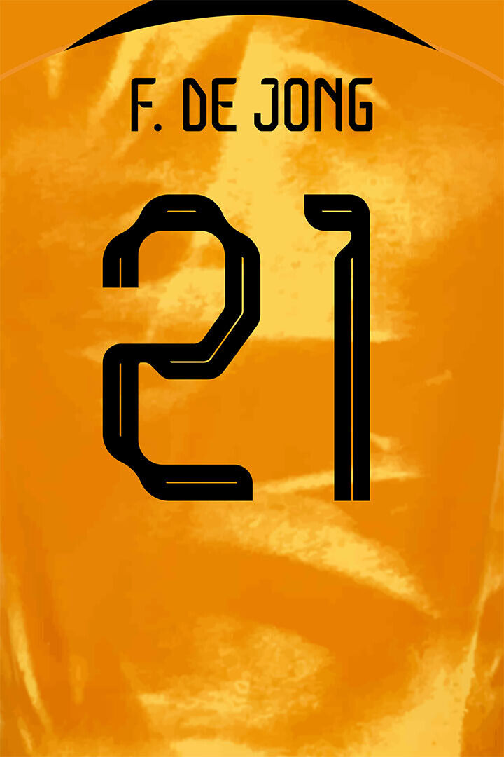 Netherlands #21 Frenkie De Jong World Soccer Championship Poster Wall Art Print Home Wall Decor
