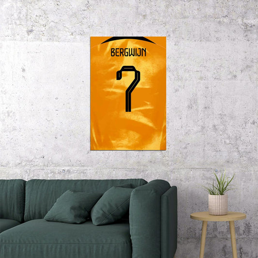 Netherlands #7 Steven Bergwijn World Soccer Championship Poster Wall Art Print Home Wall Decor - xonomax