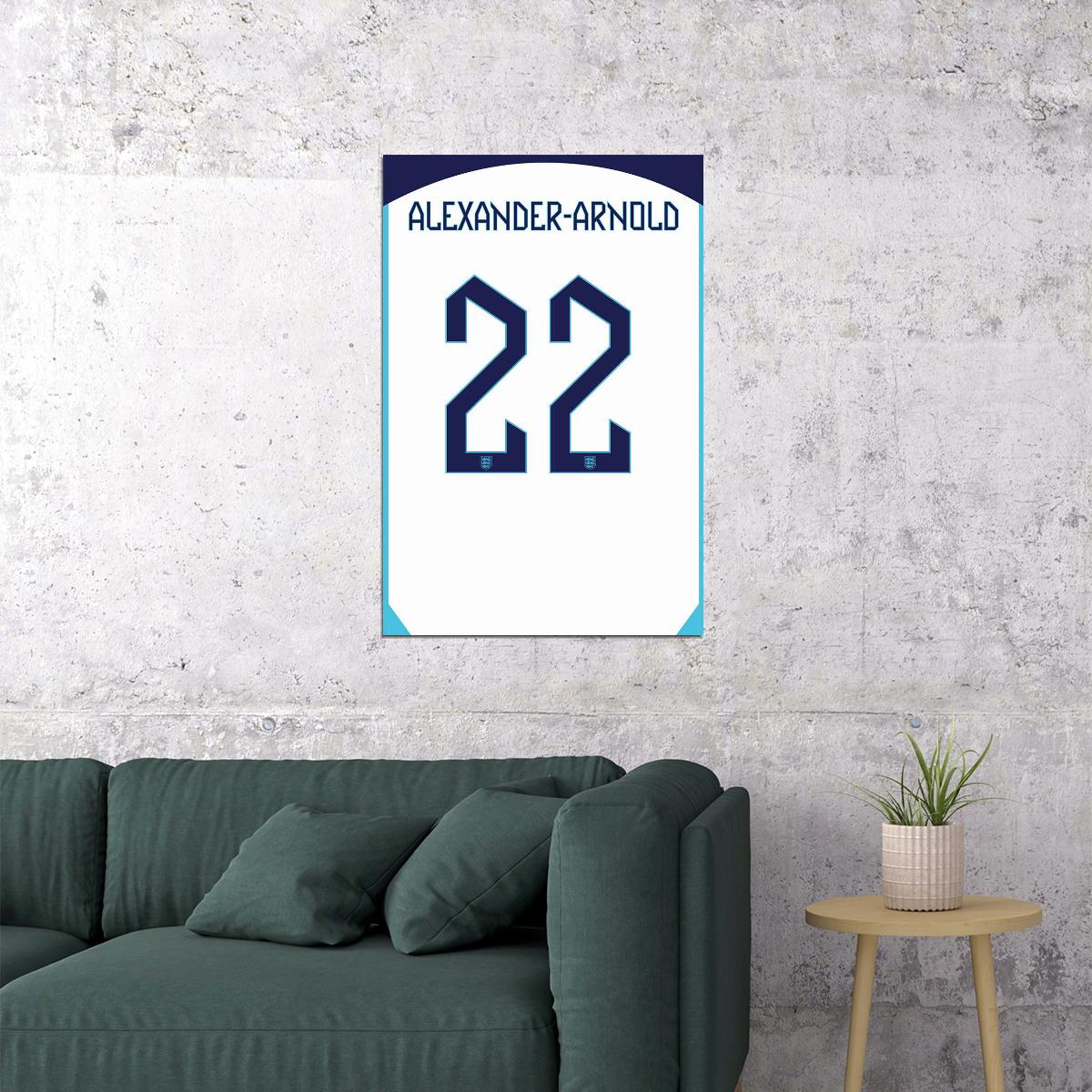 England #22 Trent Alexander World Soccer Championship Poster Wall Art Print Home Wall Decor - xonomax