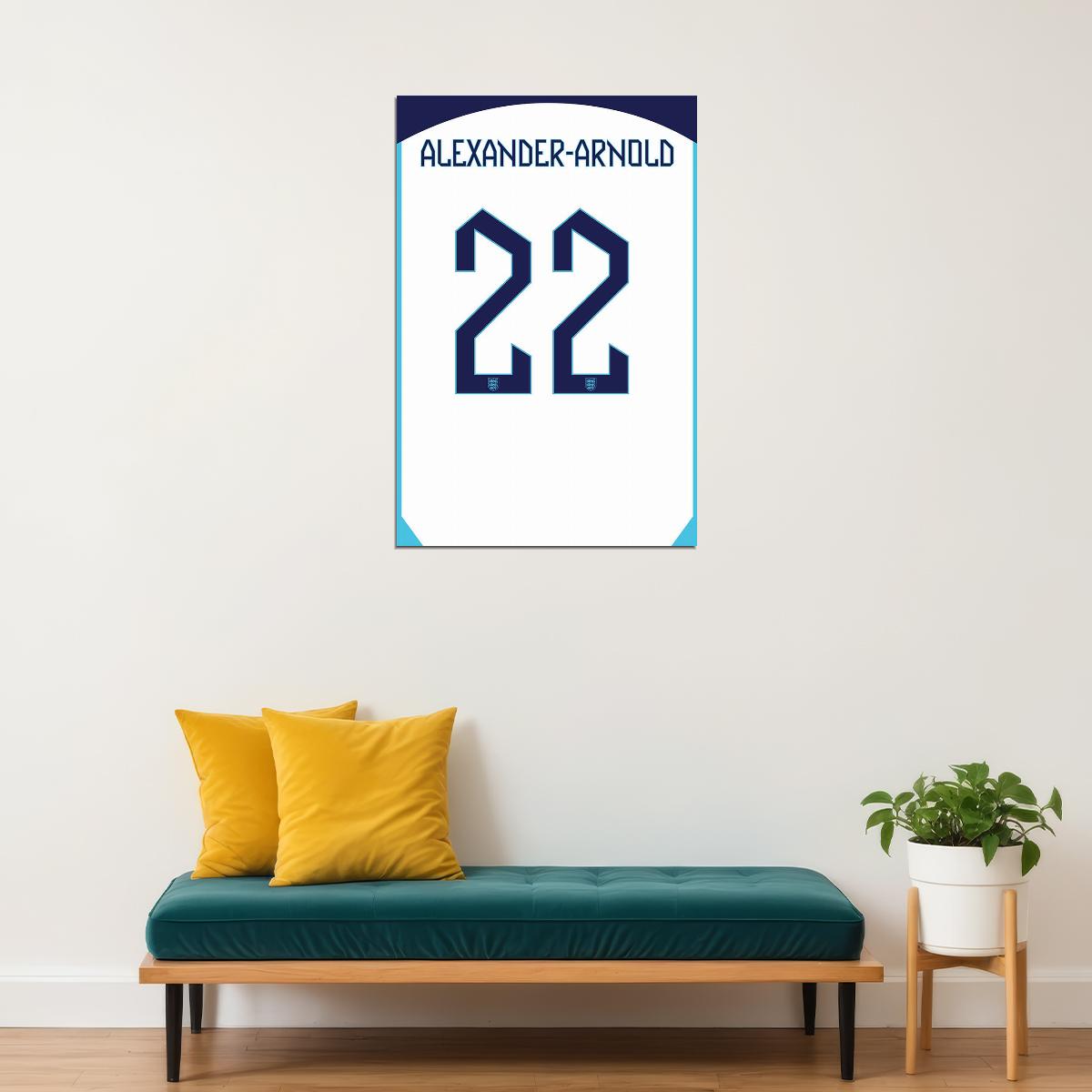 England #22 Trent Alexander World Soccer Championship Poster Wall Art Print Home Wall Decor - xonomax