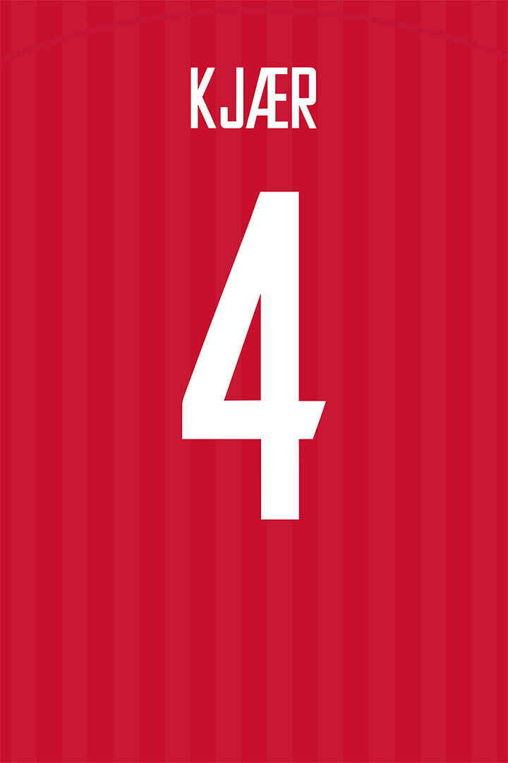 Denmark #4 Simon Kjaer World Soccer Championship Poster Wall Art Print Home Wall Decor - xonomax