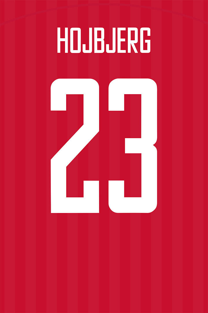 Denmark #23 Pierre Emile World Soccer Championship Poster Wall Art Print Home Wall Decor - xonomax