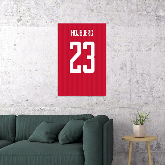 Denmark #23 Pierre Emile World Soccer Championship Poster Wall Art Print Home Wall Decor - xonomax